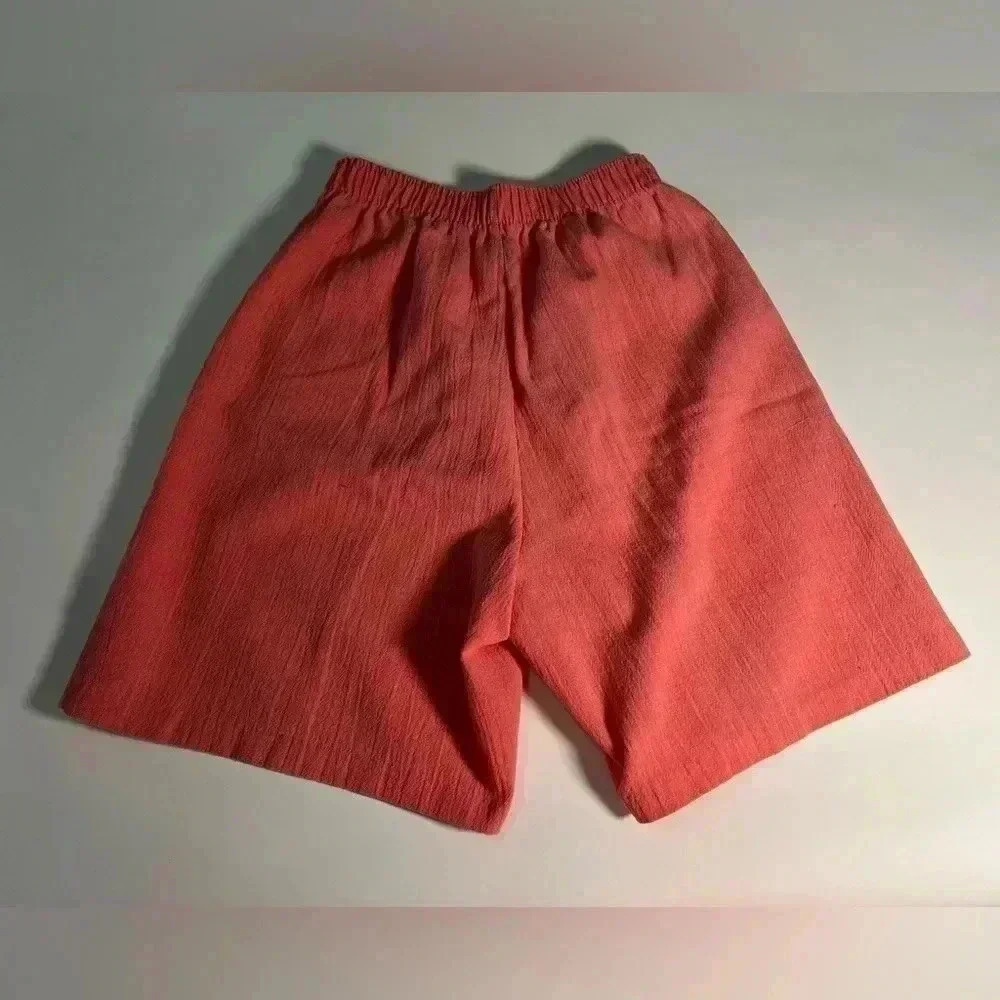 Vintage 80s Salmon High Waisted Shorts The Season Ticket. Size:8 - Picture 8 of 8